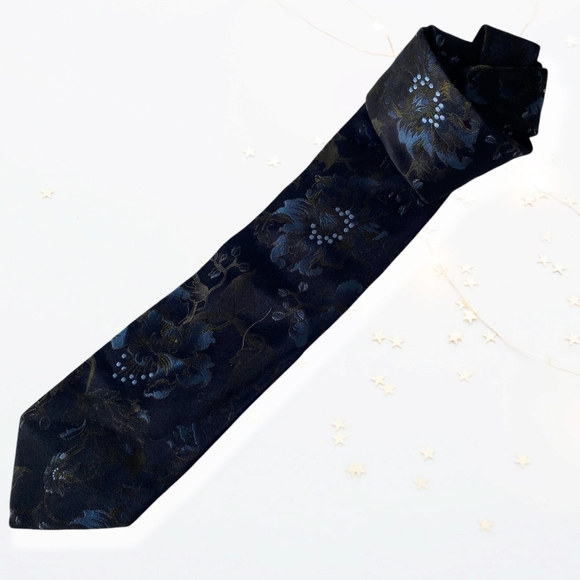 Kenzo Homme Silk Tie in Blue floral - Picture 2 of 4